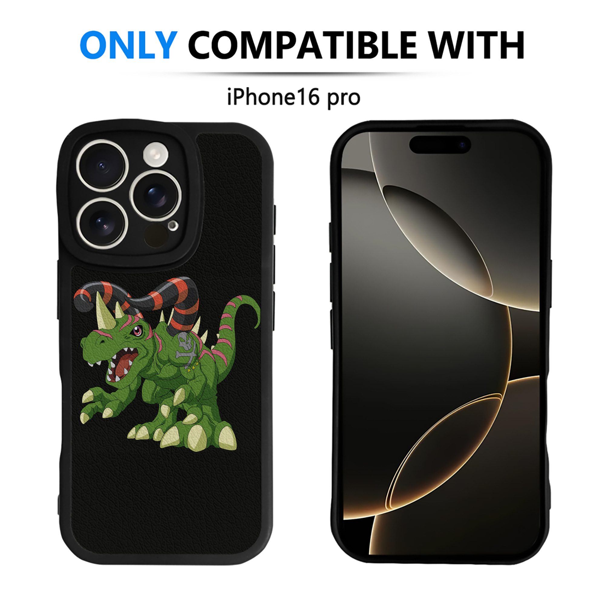 （画像用） Digimon デジタルモンスター/デジモン 【iPhone 16シリーズ対応】シリコンスマホケース（レザー調） 材質：シリコン